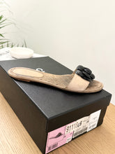 Load image into Gallery viewer, CHANEL Camellia Mule Sandals in Beige - (EU)38
