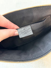 Load image into Gallery viewer, GUCCI GG Monogram Canvas Charm Web Pochette / Black
