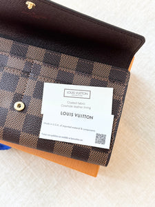 LOUIS VUITTON Damier Ebene Sarah Wallet