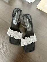 Load image into Gallery viewer, ALEXANDER WANG Crystal Scrunchie Sandals - 85mm - EU38
