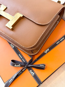 ✨TIMELESS✨Hermès Constance 24 Gold / Evercolor / Gold Hardware