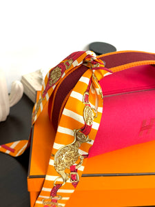 HERMES Bride-a-Brac Case in Hibiscus Pink - Small Model