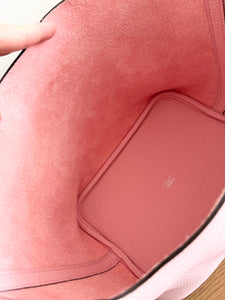 HERMES 2024 Clemence Picotin Lock 22 Palladium Hardware in Rose Sakura