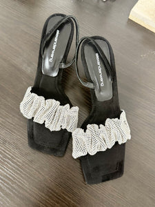 ALEXANDER WANG Crystal Scrunchie Sandals - 85mm - EU38
