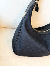 Load image into Gallery viewer, GUCCI GG Monogram Canvas Medium Charmy Hobo Bag / Black
