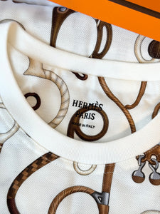 HERMES Panoplie Tout Cuir Straight Dress / Blanc Naturel / EU 34 / US 2
