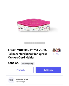 LOUIS VUITTON 2025 LV x TM Takashi Murakami Monogram Canvas Card Holder