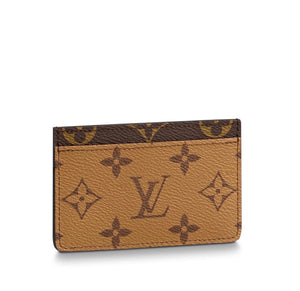 Louis Vuitton Card Holder Reverse Monogram Canvas Brown